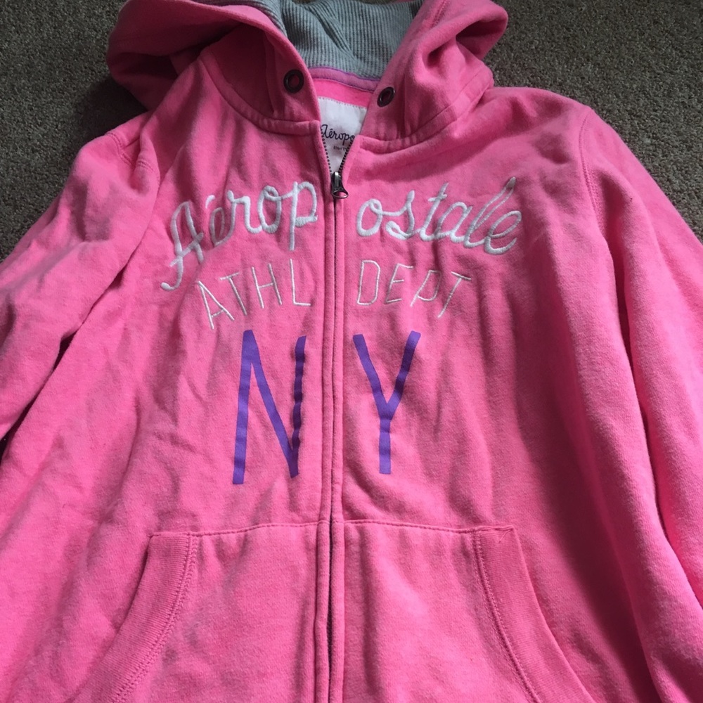 Pink zip up hoodie